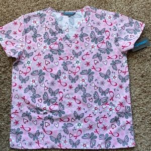 Cute nursing uniform scrub top.